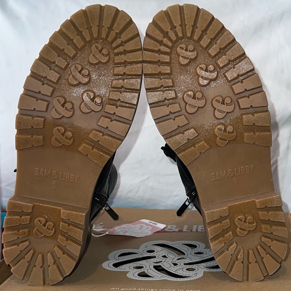 Sam & Libby Samantha Combat Boots Black - Picture 6 of 8